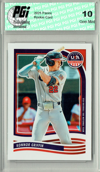 Konnor Griffin 2024 Panini #58 USA Stars & Stripes Rookie Card PGI 10