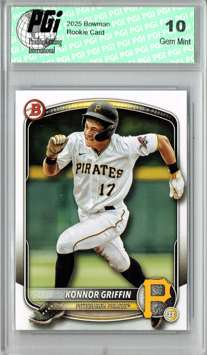 Konnor Griffin 2025 Bowman #BP-86 MLB #1 Prospect Rookie Card PGI 10