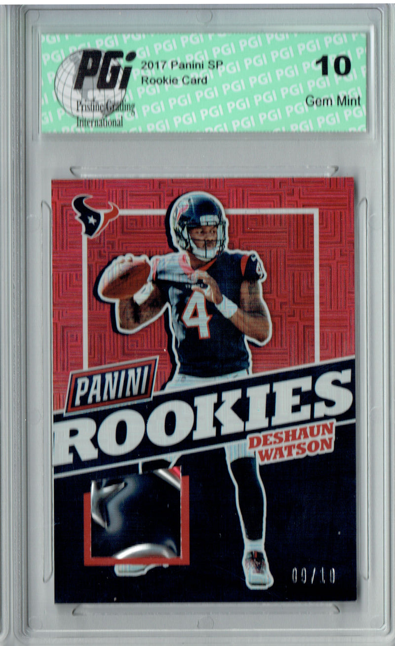 Deshaun Watson 2017 Panini #DW Rainbow Logo Only 10 Made Rookie Card PGI 10
