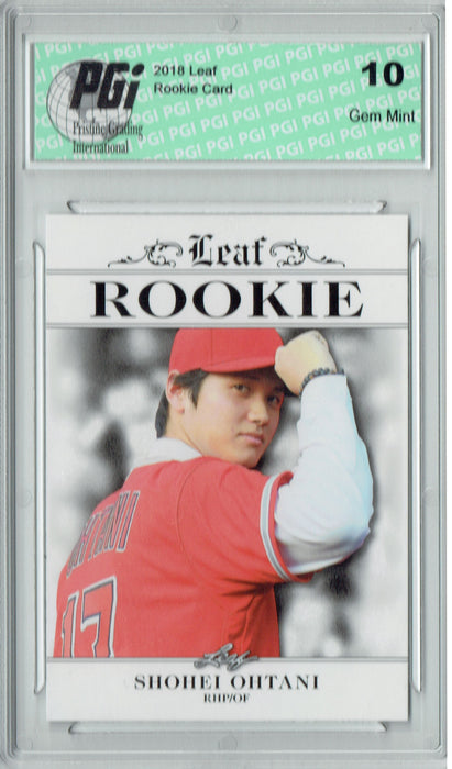 Shohei Ohtani 2018 Leaf Rookie #RA-01 Rookie Card PGI 10