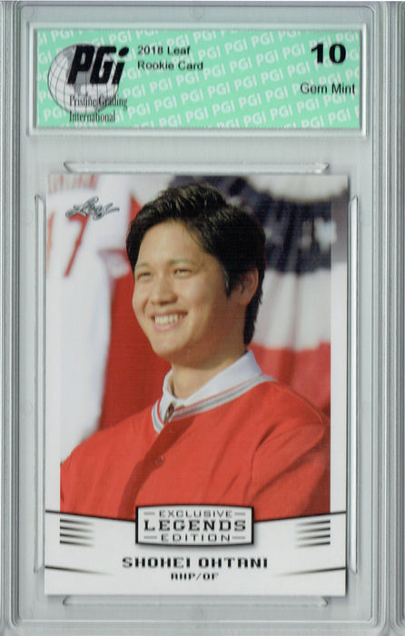 Shohei Ohtani 2018 Leaf Legends Edition #EE-01 Rookie Card PGI 10