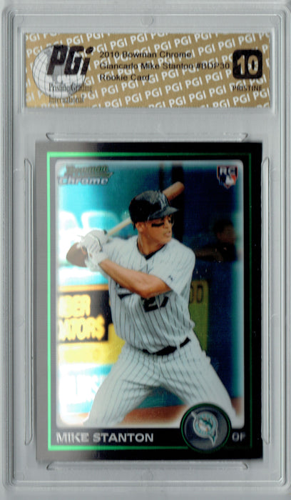 Giancarlo Stanton 2010 Bowman Chrome #BDP30 PRISTINE Rookie Card PGI 10