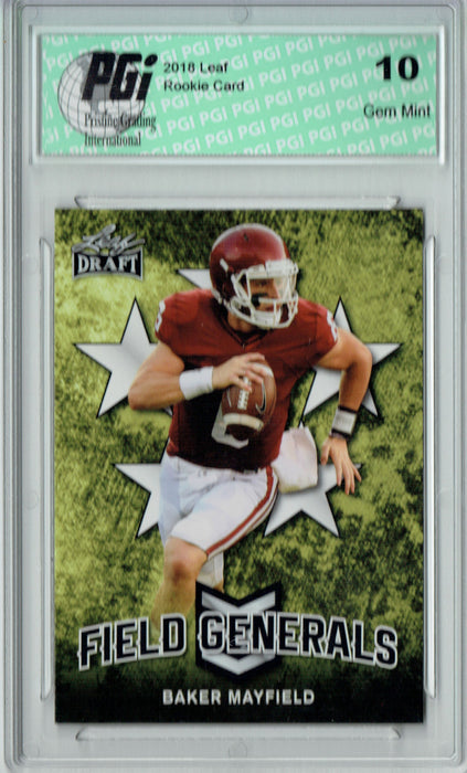 Baker Mayfield 2018 Leaf Draft #FG-01 Field Generals Rookie Card PGI 10