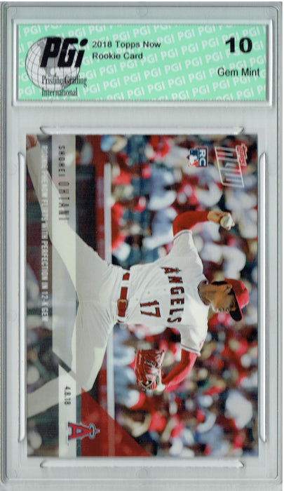 Shohei Ohtani 2018 Topps Now #53 12k Gem, Only 4,218 Made Rookie Card PGI 10