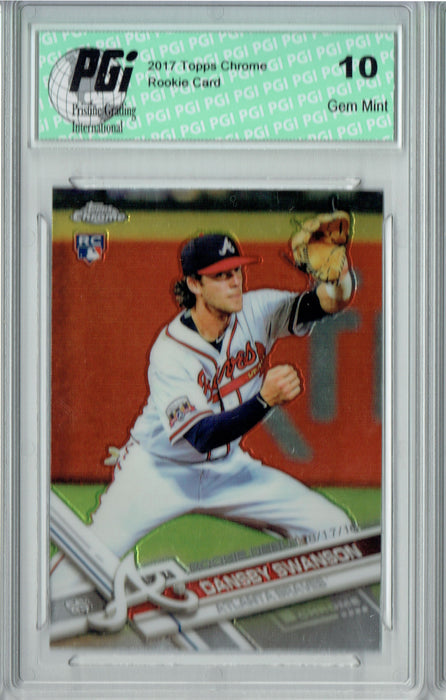 Dansby Swanson 2017 Topps Chrome Update #HMT75 SP Rookie Card PGI 10