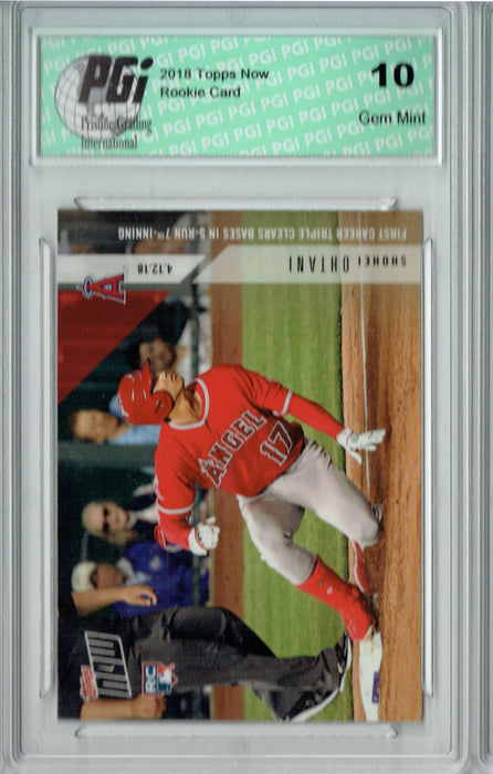 Shohei Ohtani 2018 Topps Now #72 1st Triple Only 4,230 Made Rookie Card PGI 10