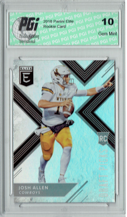 Josh Allen 2018 Panini Elite #103 Variation SP Rookie Card PGI 10