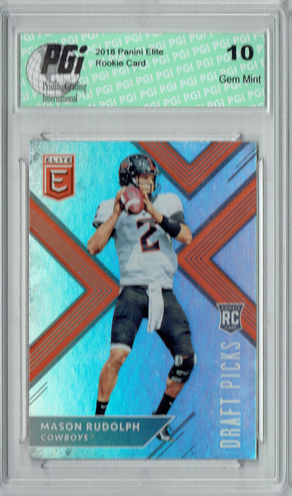 Mason Rudolph 2018 Panini Elite #111 Rookie Card PGI 10