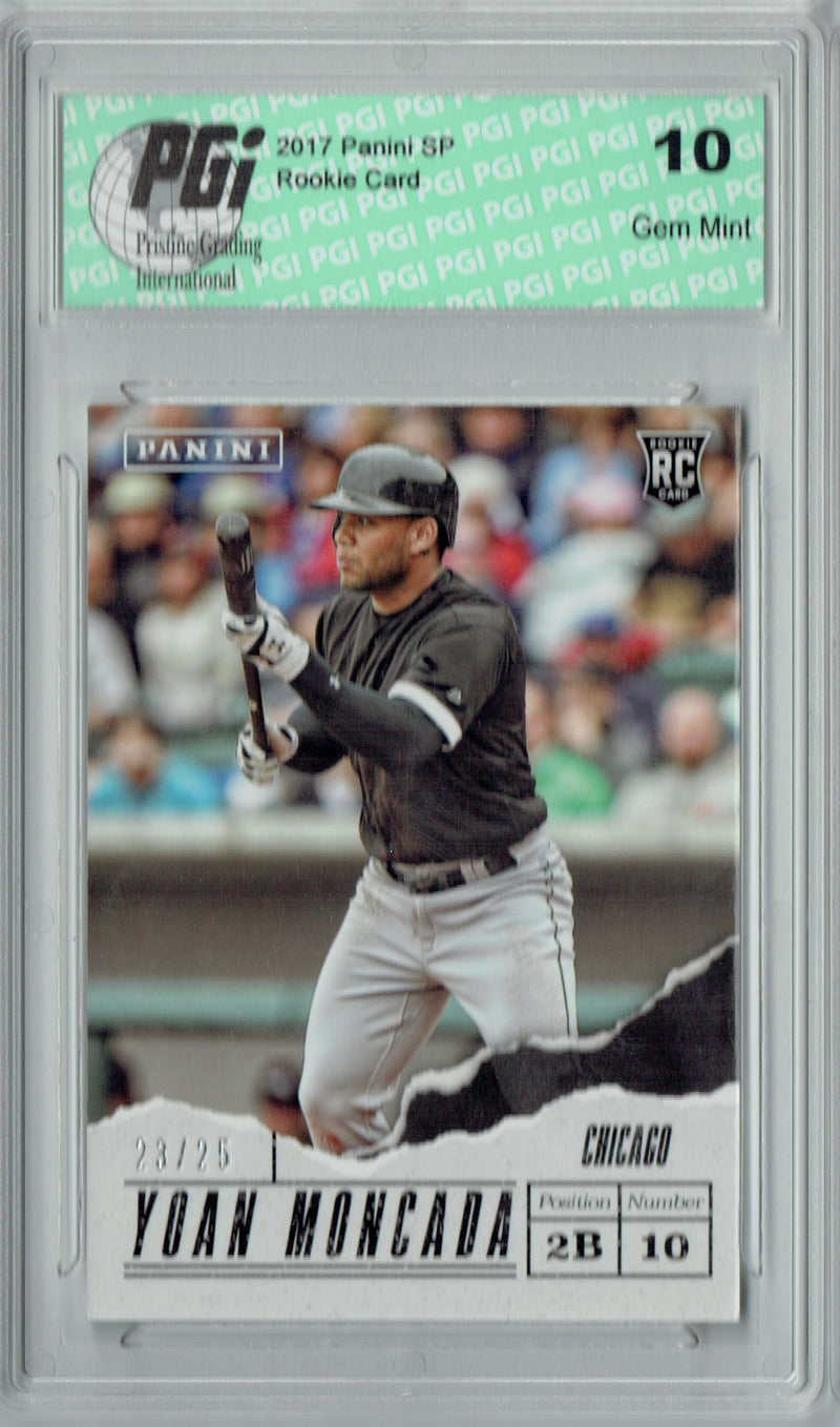 Yoan Moncada 2017 Panini SP #87 Father's Day SP #23/25 Made Rookie Card PGI 10
