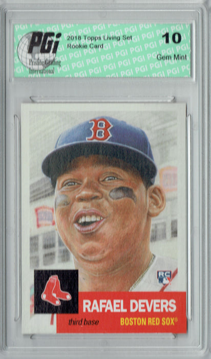 Rafael Devers 2018 Topps Living Set #29 Only 8,403 Made Rookie Card PGI 10