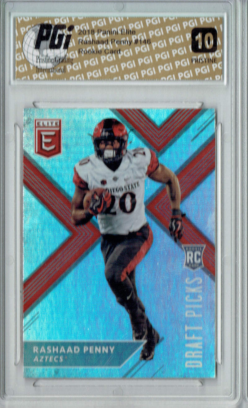 Rashaad Penny 2018 Panini Elite #146 PRISTINE Rookie Card PGI 10