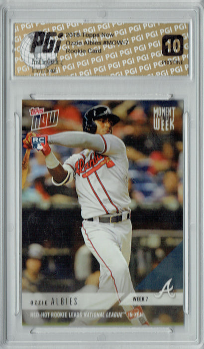 Ozzie Albies 2018 Topps Now Moment #MOW-7 PRISTINE Rookie Card PGI 10