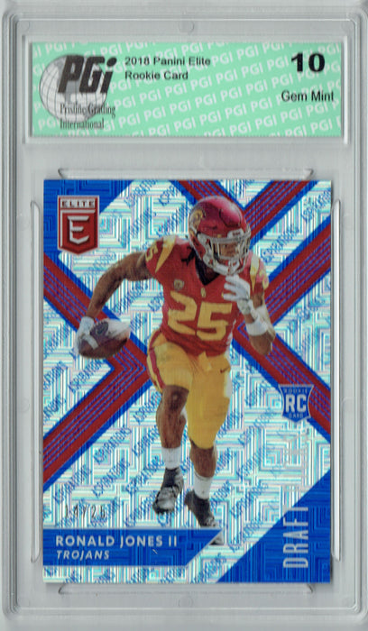 Ronald Jones II 2018 Elite Draft #113 Aspirations #14/25 Rookie Card PGI 10