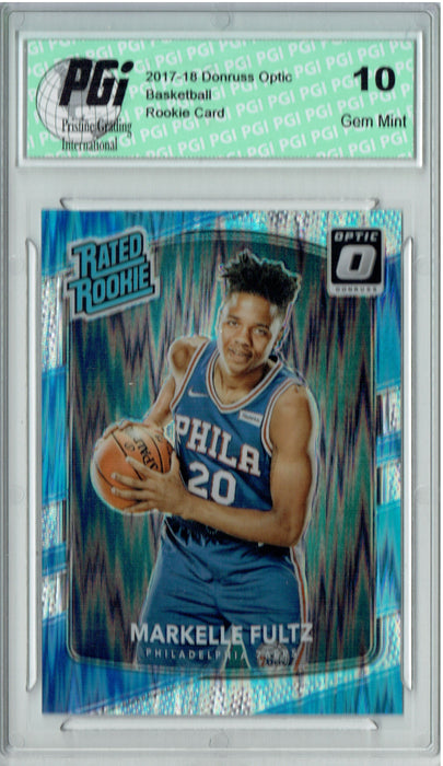 Markelle Fultz 2017 Donruss Optic Flash Holo Refractor #200 Rookie Card PGI 10