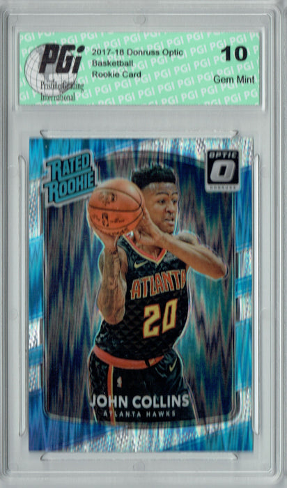 John Collins 2017 Donruss Optic Flash Holo Refractor #182 Rookie Card PGI 10