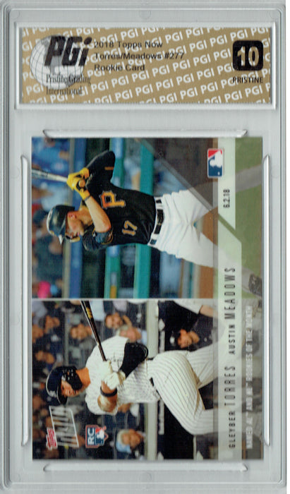 Gleyber Torres 2018 Topps Now #277 Austin Meadows PRISTINE Rookie Card PGI 10