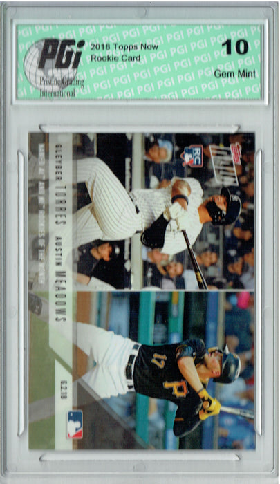 Gleyber Torres 2018 Topps Now #277 Austin Meadows 1783 Made Rookie Card PGI 10