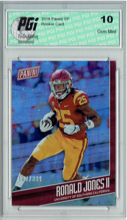 Ronald Jones II 2018 Panini SP #FB12 Only 399 Made Rookie Card PGI 10