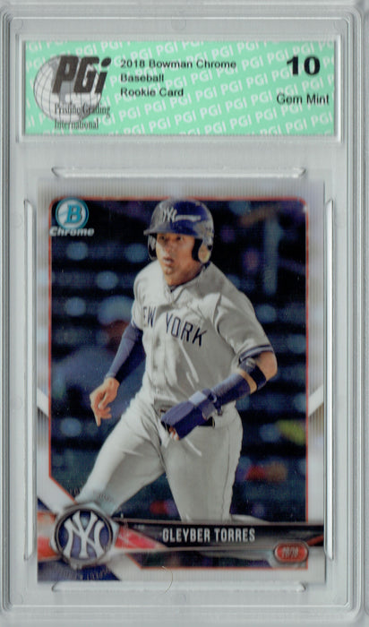 Gleyber Torres 2018 Bowman Chrome #BCP100 Rookie Card PGI 10