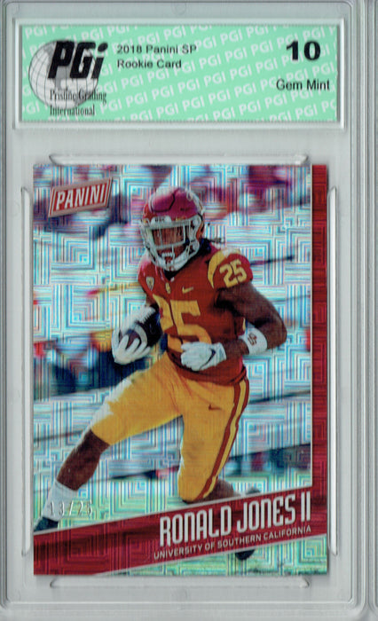 Ronald Jones II 2018 Panini SP #FB12 Escher Squares 25 Made Rookie Card PGI 10