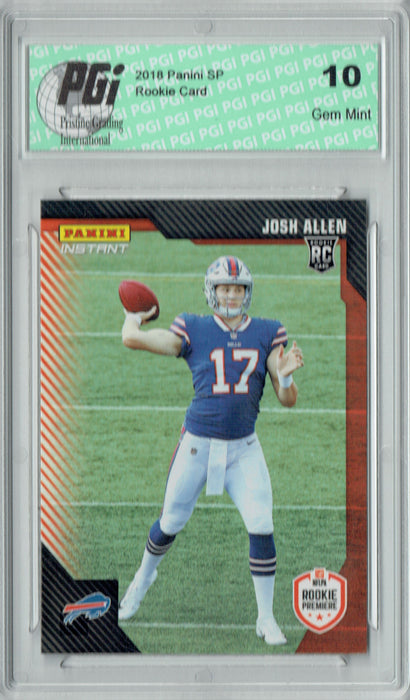 Josh Allen 2018 Panini Rookie Premiere #FL5 1/393 Made Rookie Card PGI 10