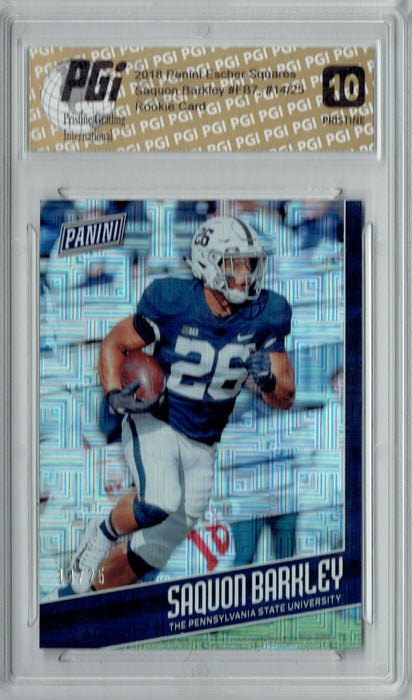 Saquon Barkley 2018 Panini SP #FB7 PRISTINE #14/25 Made Rookie Card PGI 10