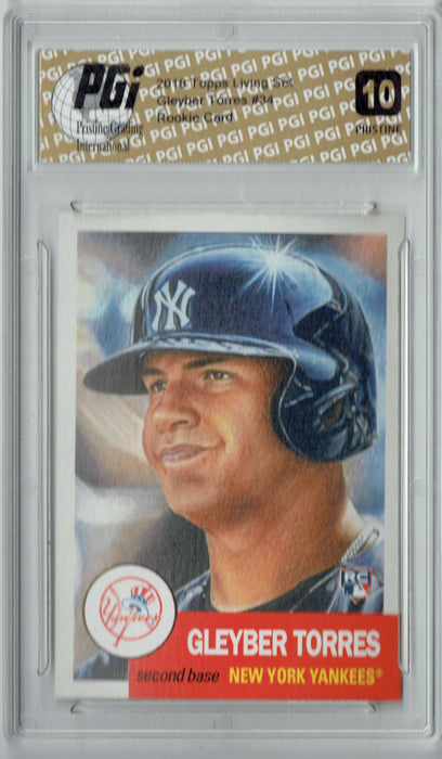 Gleyber Torres 2018 Topps Living Set #34 PRISTINE Rookie Card PGI 10