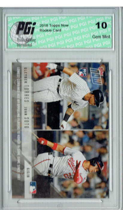 Juan Soto Gleyber Torres 2018 Topps Now #323 Only 2769 Made Rookie Card PGI 10