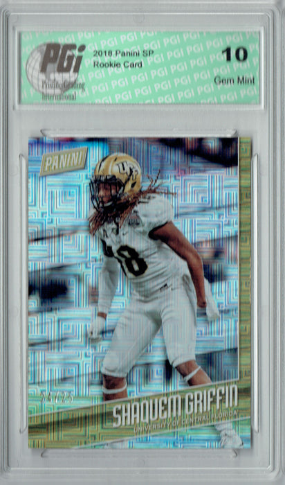 Shaquem Griffin 2018 Panini SP #FB8 Escher Squares 25 Made Rookie Card PGI 10