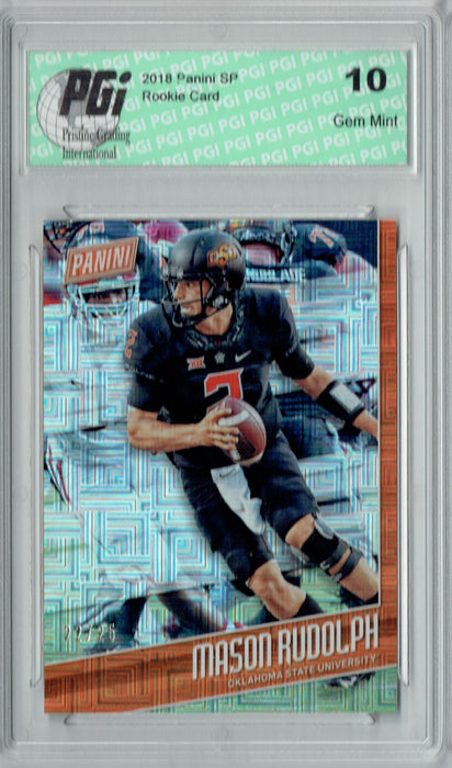 Mason Rudolph 2018 Panini SP #FB15 Escher Squares 25 Made Rookie Card PGI 10