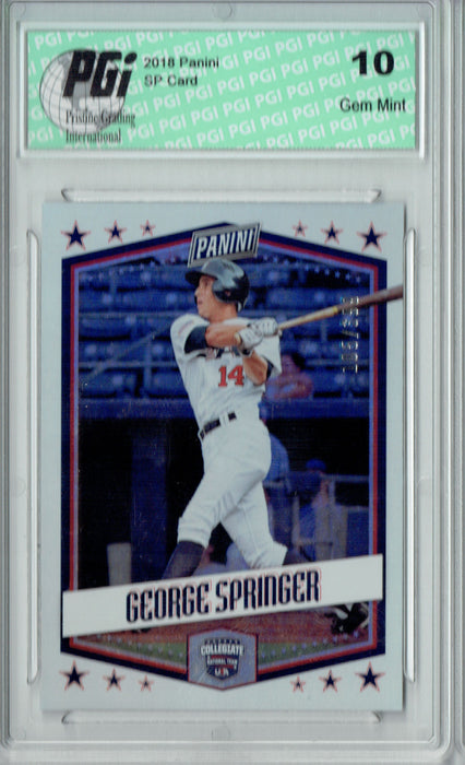 George Springer 2018 Panini SP #USA10 USA Flashback, 399 Made Card PGI 10