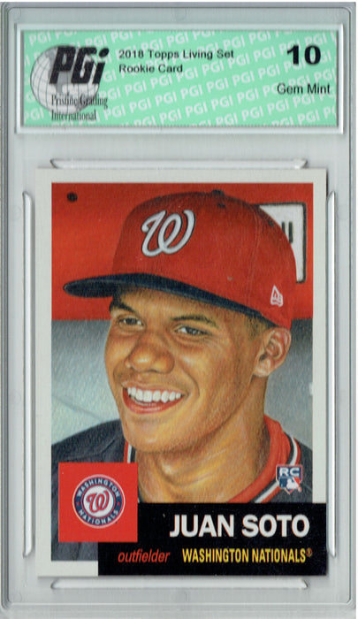 Juan Soto 2018 Topps Living Set #43 Only 28,572 Made Rookie Card PGI 10