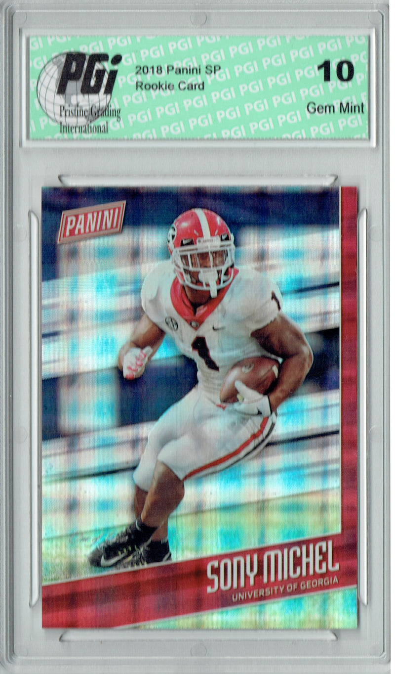 Sony Michel 2018 Panini SP #FB11 True One of One, #1/1 Rookie Card PGI 10