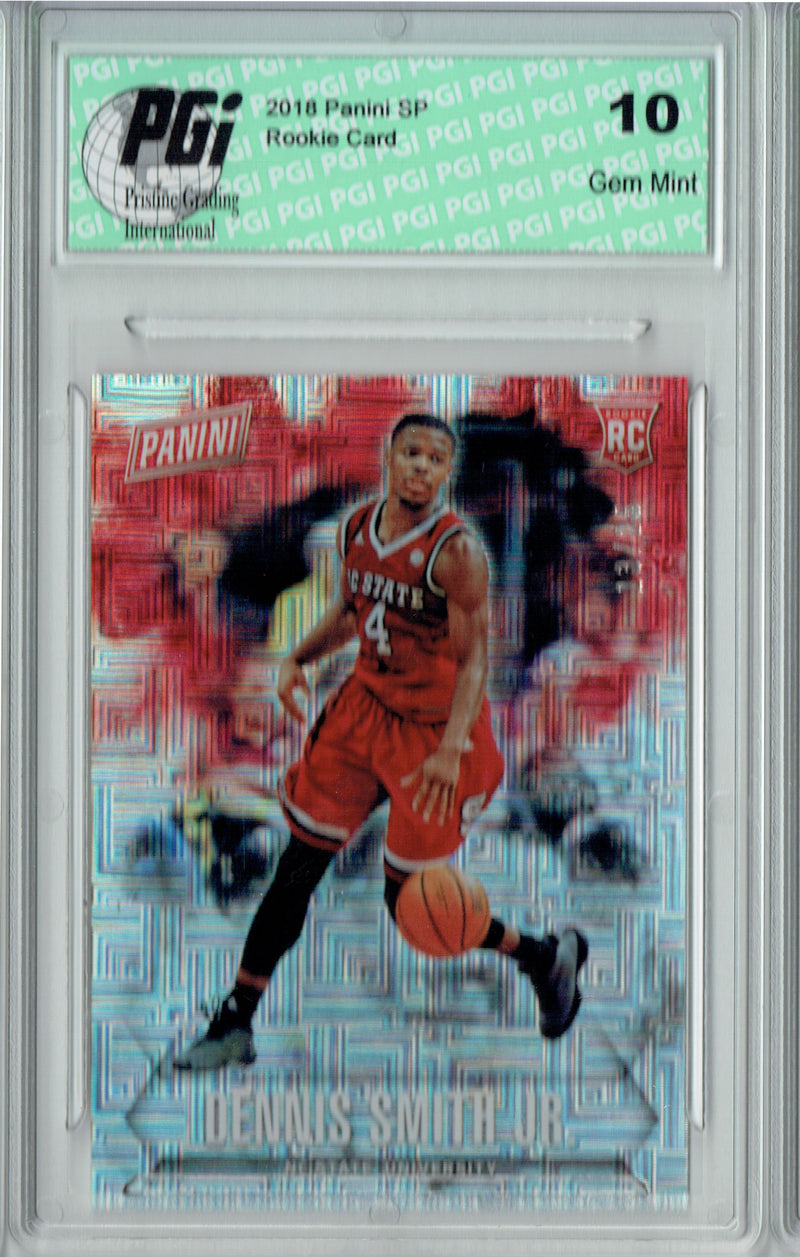 Dennis Smith Jr. 2018 Panini SP #54 Escher Squares, 25 Made Rookie Card PGI 10