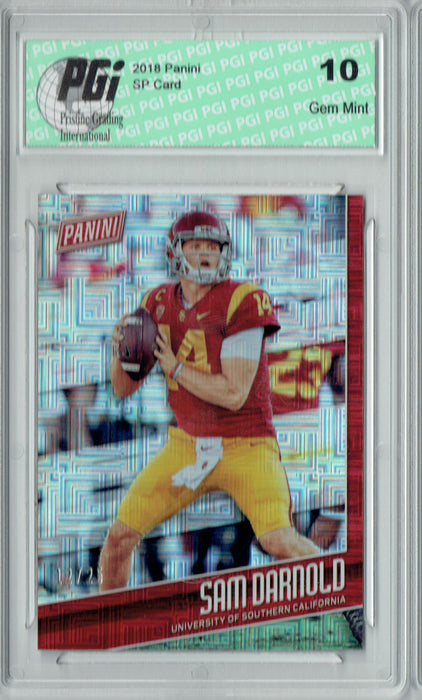 Sam Darnold 2018 Panini SP #FB2 Escher Squares, 25 Made Rookie Card PGI 10