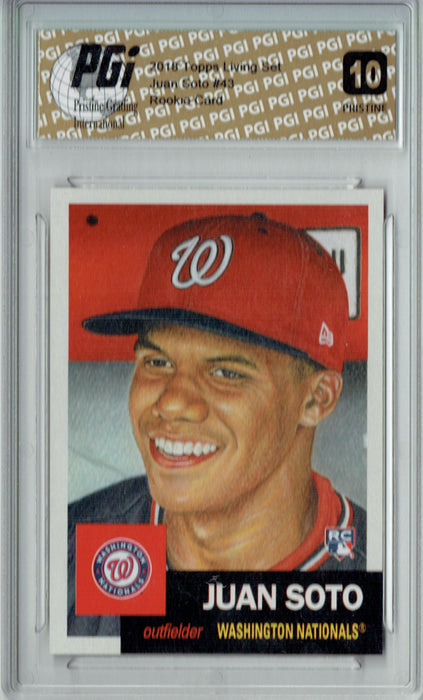 Juan Soto 2018 Topps Living Set #43 PRISTINE Rookie Card PGI 10