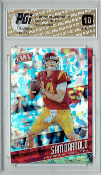 Sam Darnold 2018 Panini Cracked Ice #FB2 PRISTINE #10/10 Rookie Card PGI 10