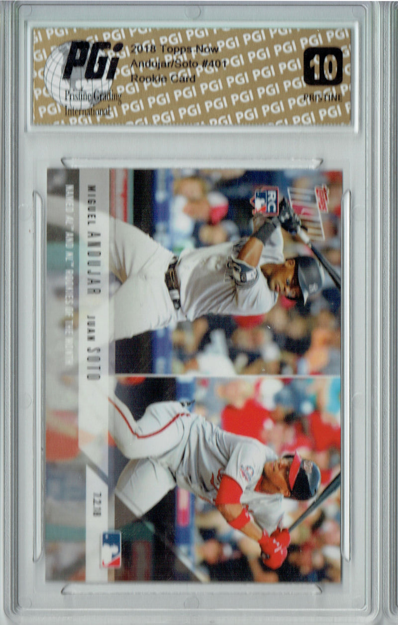 Juan Soto Miguel Andujar 2018 Topps Now #401 PRISTINE Rookie Card PGI 10