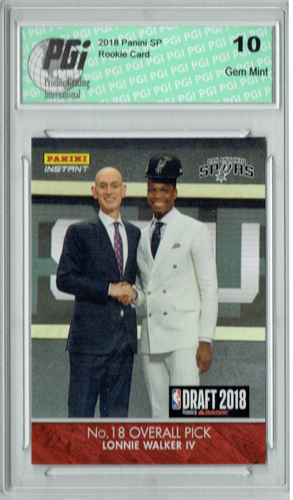 Lonnie Walker IV 2018 Panini Instant #DN14 1/167, 1st Rookie Card Ever PGI 10