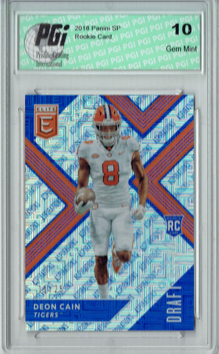 Deon Cain 2018 Panini Elite #114 Only 25 Made Rookie Card PGI 10