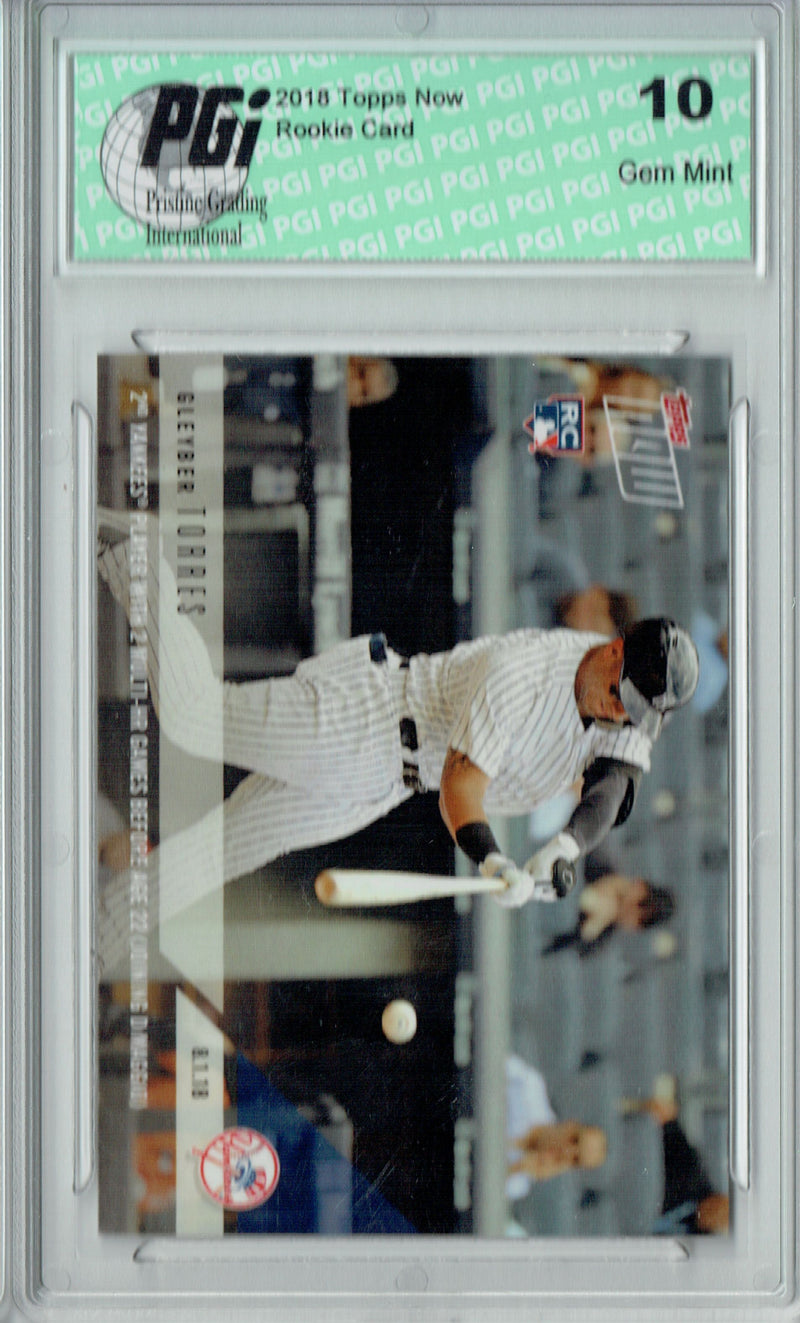 Gleyber Torres 2018 Topps Now #542 2 Multi HR 1,494 Made Rookie Card PGI 10