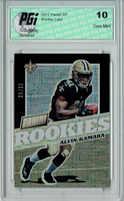 Alvin Kamara 2017 Panini SP #FB46 Escher Squares 25 Made Rookie Card PGI 10