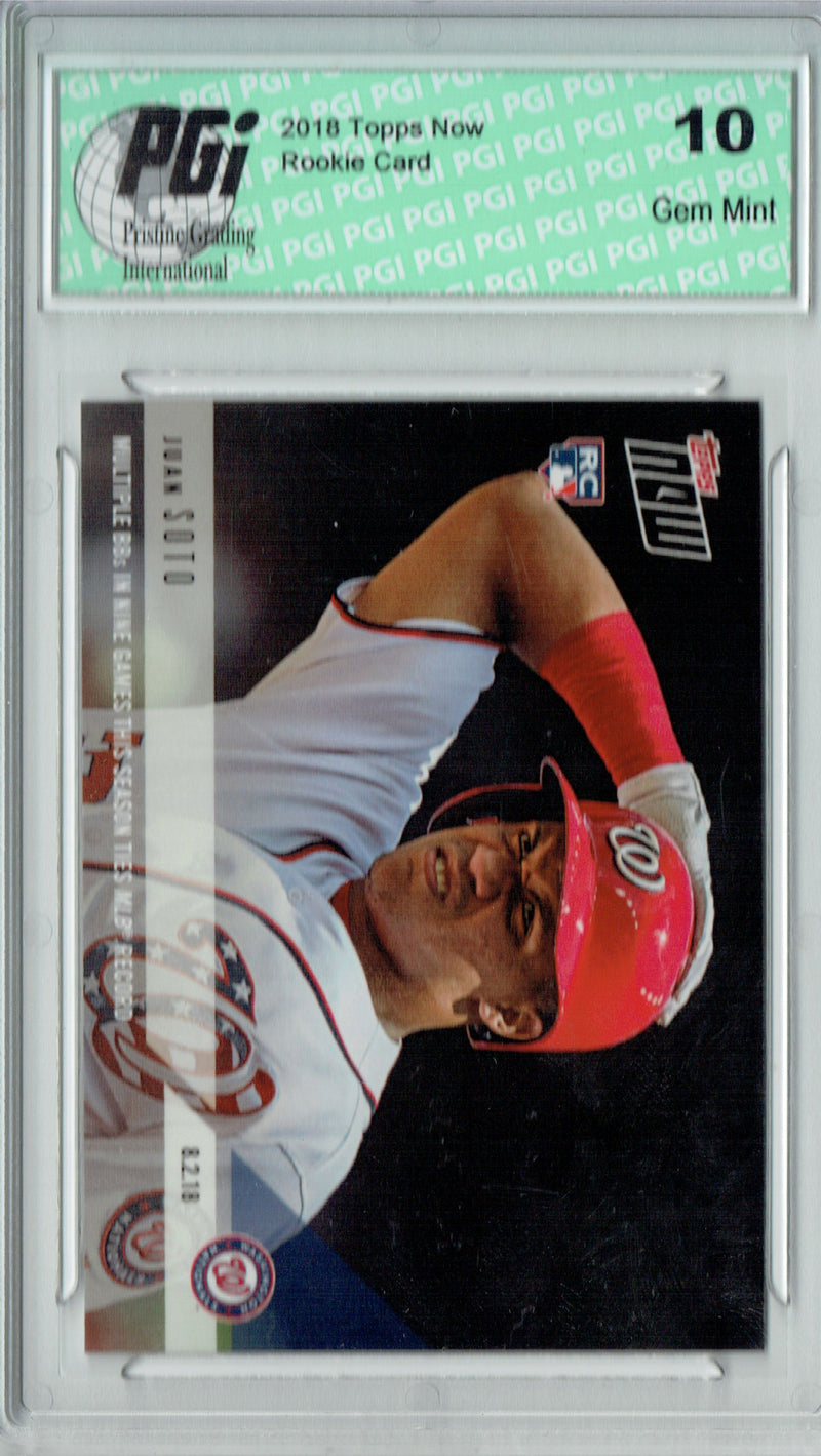 Juan Soto 2018 Topps Now #548 BB's, Only 888 Made Rookie Card PGI 10