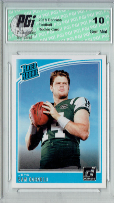 Sam Darnold 2018 Donruss Football #301 Rated Rookie Card PGI 10