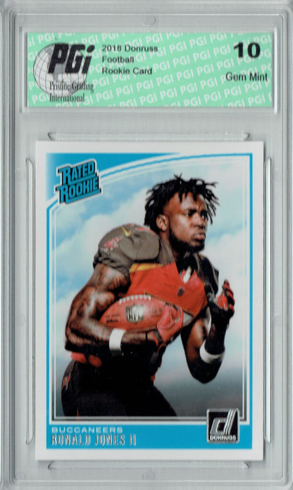 Ronald Jones II 2018 Donruss Football #309 Rated Rookie Card PGI 10