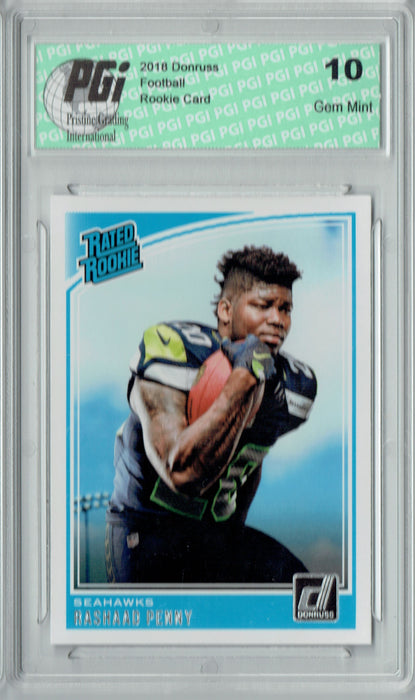 Rashaad Penny 2018 Donruss Football #318 Rated Rookie Card PGI 10