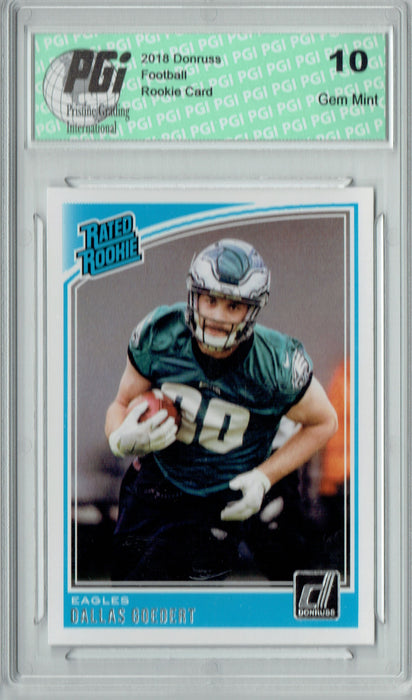 Dallas Goedert 2018 Donruss Football #347 Rated Rookie Card PGI 10