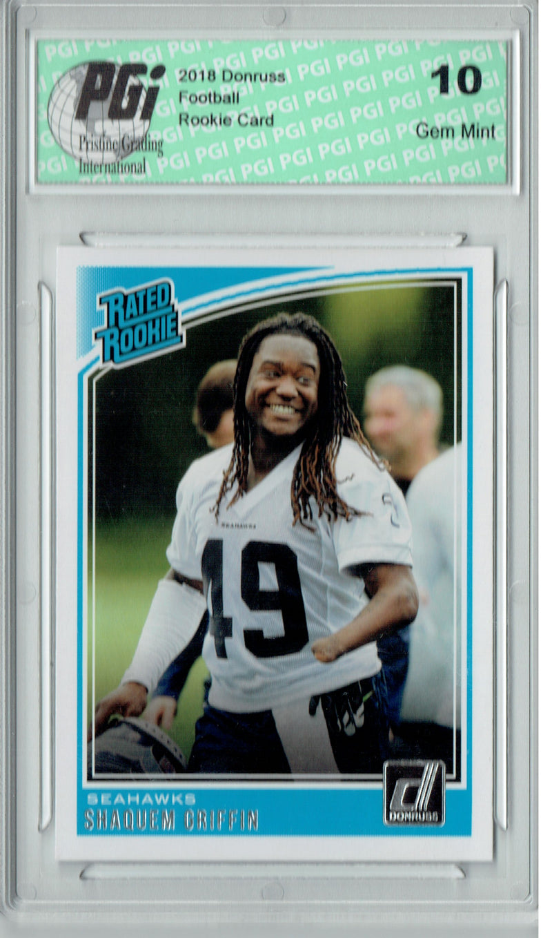 Shaquem Griffin 2018 Donruss Football #346 Rated Rookie Card PGI 10