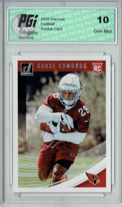 Chase Edmonds 2018 Donruss Football #386 Rookie Card PGI 10