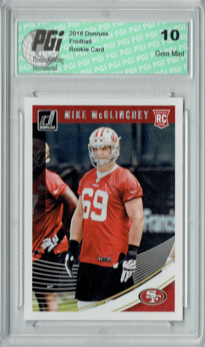Mike McGlinchey 2018 Donruss Football #352 Rookie Card PGI 10